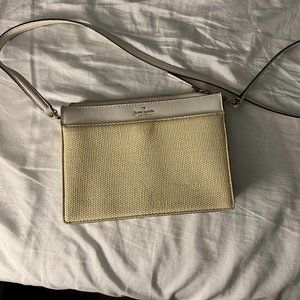 Kate Spade Cameron Street Straw Clarise Wicker Basket Black Cross Body Bag Item